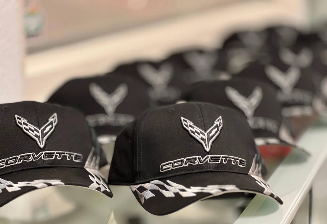 C8 Corvette Hat Black Silver - Team Lingenfelter
