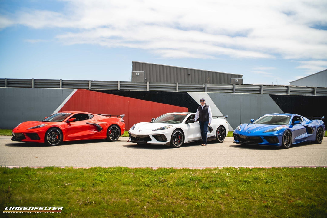 Ken Lingenfelter Red, White, Blue C8 Corvettes 