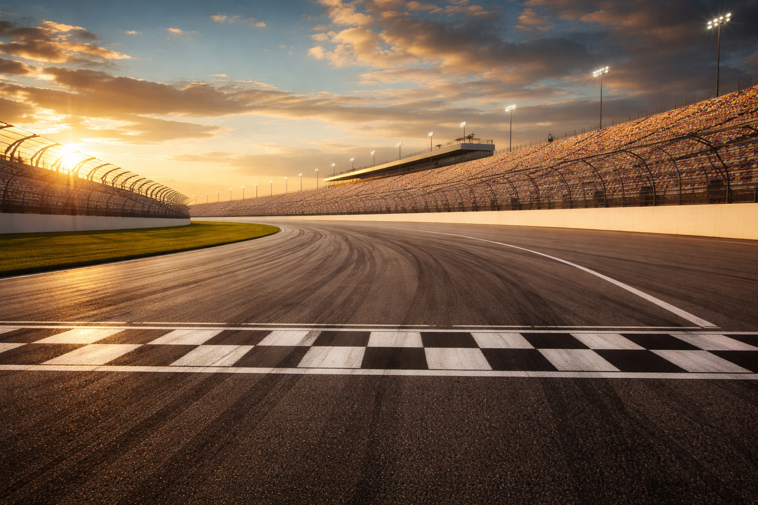 Chevy Racing hats and apparel race track sunset 