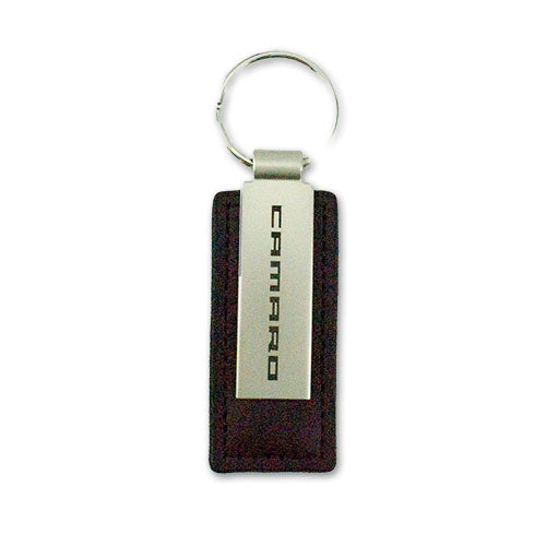 Camaro Keychain Black Leather