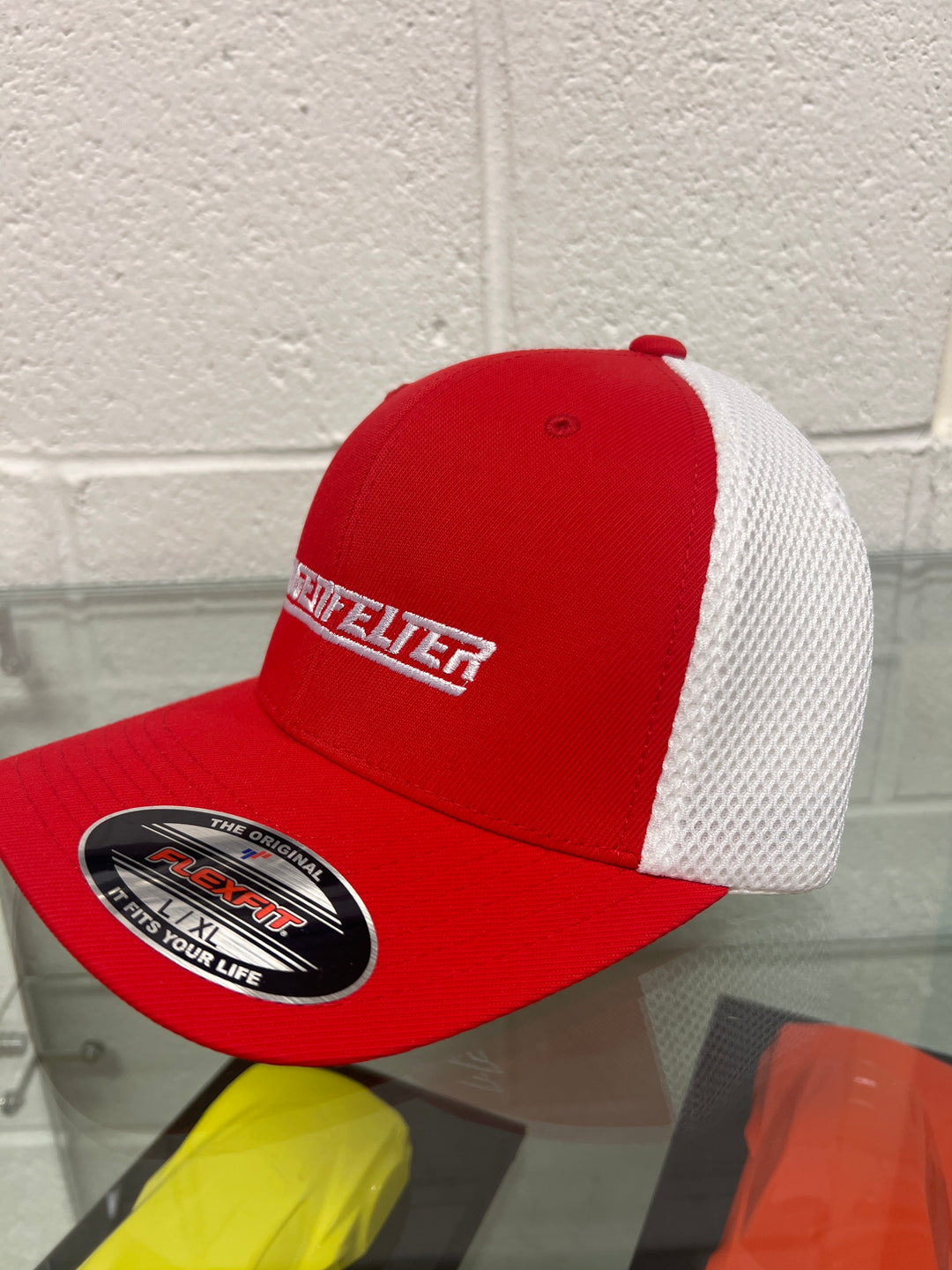 Lingenfelter Performance Engineering Original Flexfit Hat Red White S/M and L/XL