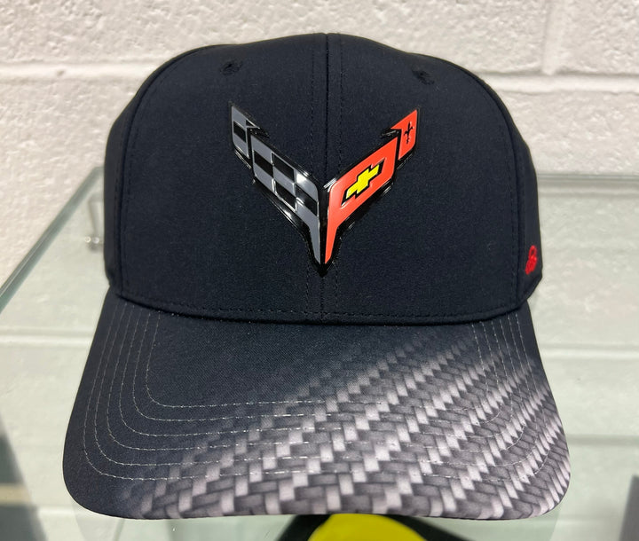 C8 Corvette Men's Hat Carbon Fiber Adjustable Velcro