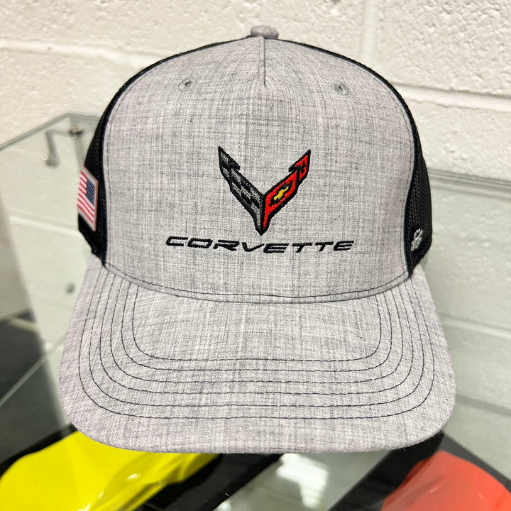 C8 Corvette Black Gray Tweed Blend Men's Hat