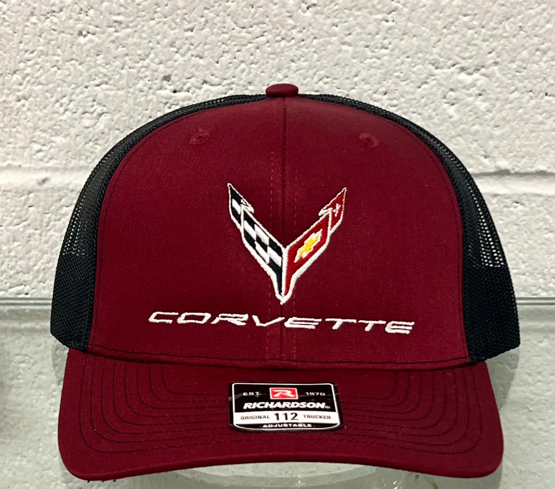 C8 corvette mesh hat Cardinal 