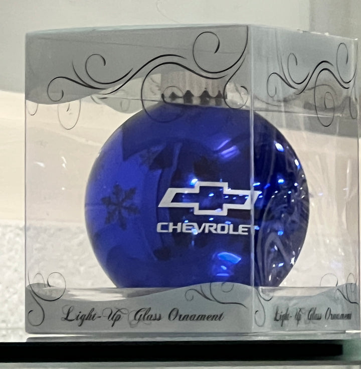 Chevy Blue Christmas Bulb