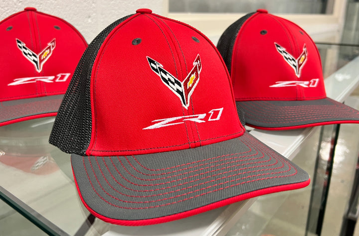 ZR1 Corvette Red Flexfit fitted Cap
