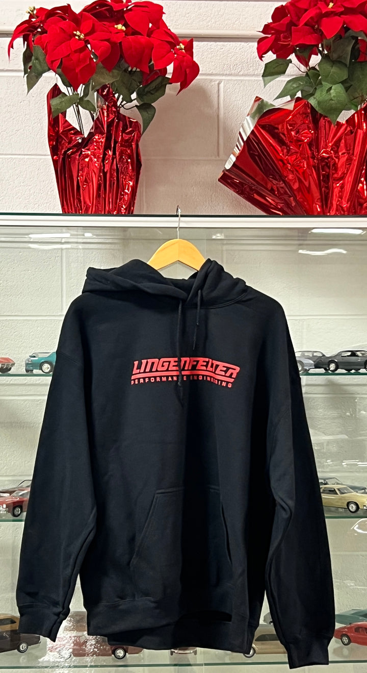 Lingenfelter Performance Engineering Black Hoodie Red Logo