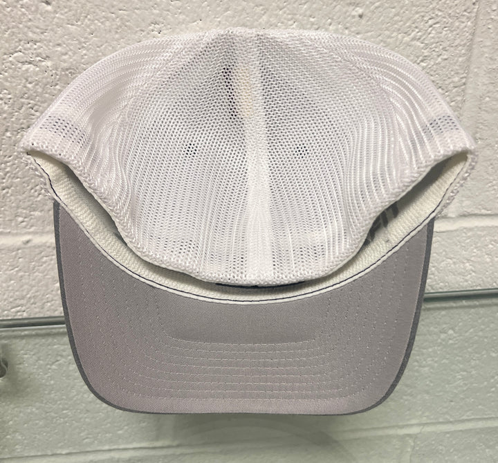 Lingenfelter Flexfit Hat Heather Grey and White back view
