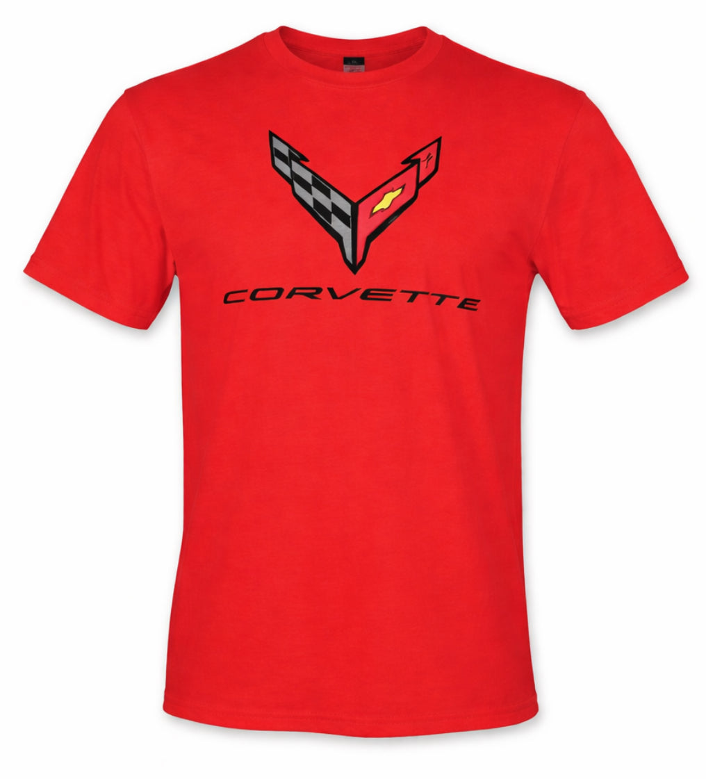C8 Corvette Men's T-Shirt Red GM licensed Team Lingenfelter