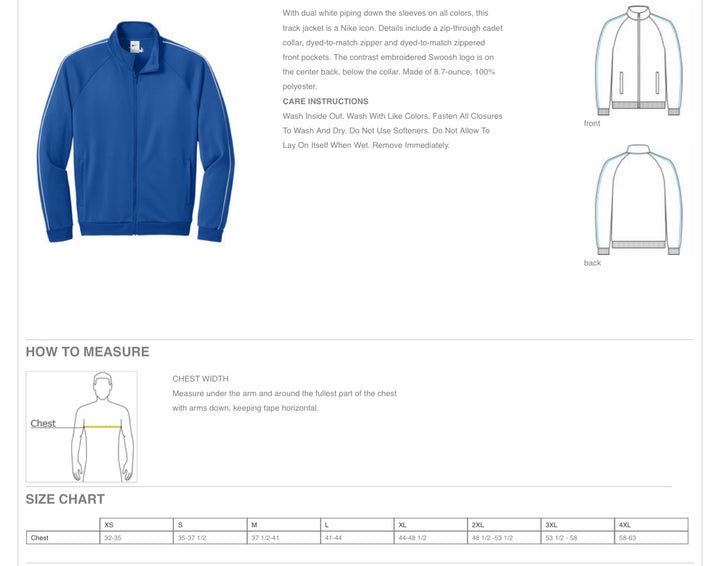 C8 Corvette Men's Track Jacket Nike