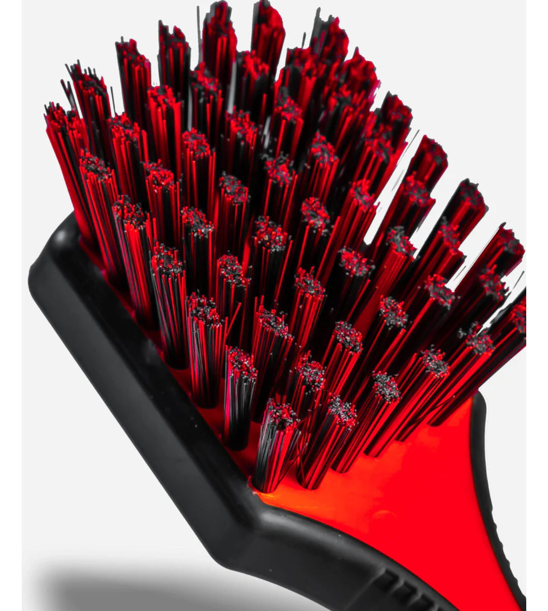 Team Lingenfelter Adam's Tire Brush with sturdy handle and bristles for thorough tire cleaning on vehicle tires.