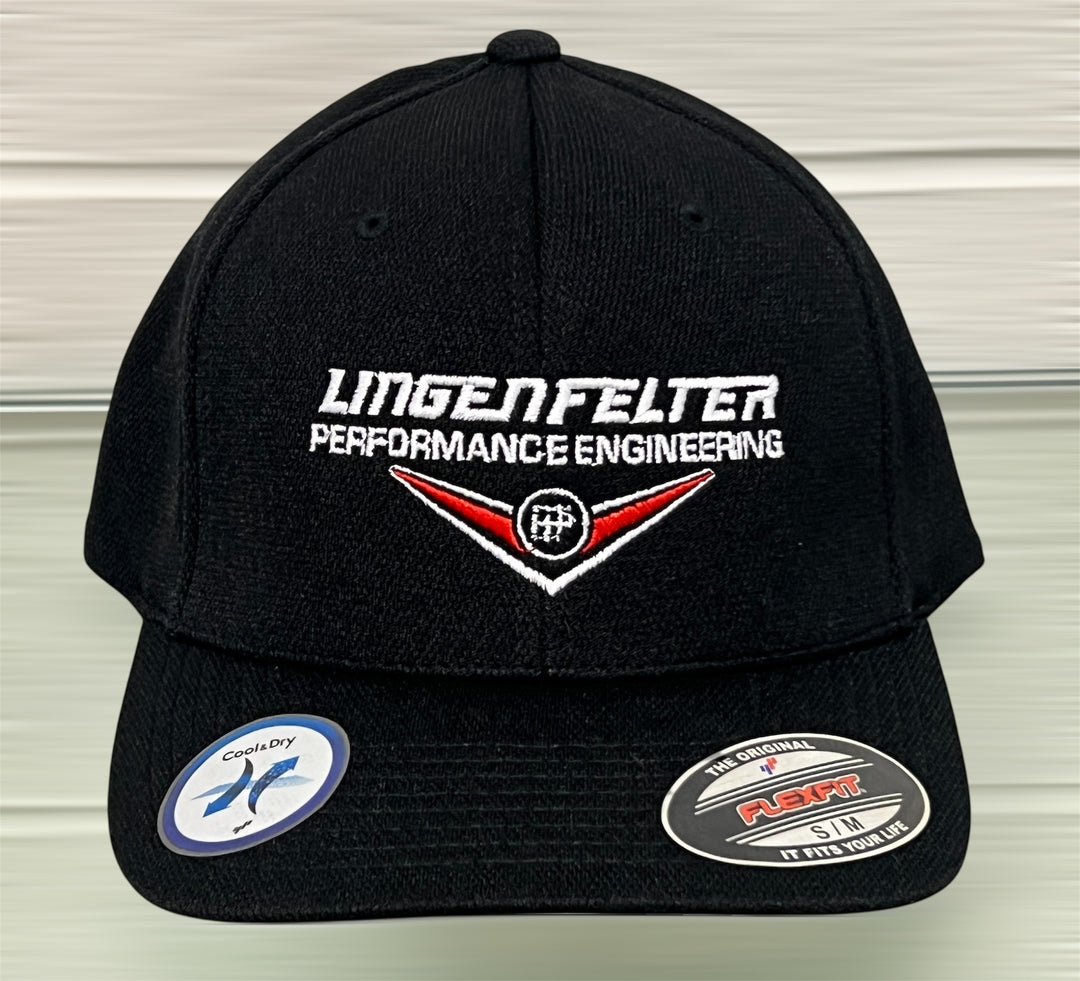 Black cap with Lingenfelter Performance Engineering logo on a black background