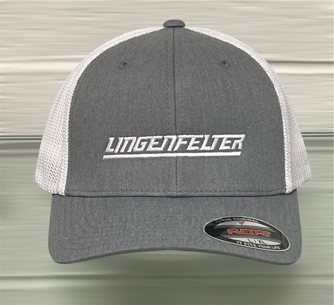 Lingenfelter Flexfit Hat Heather Grey White