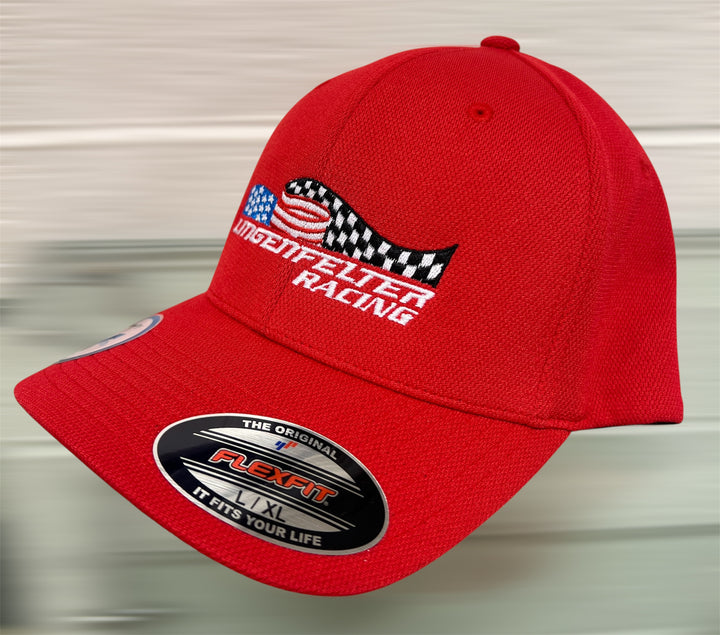 Lingenfelter Racing Red Flexfit Hat Side View