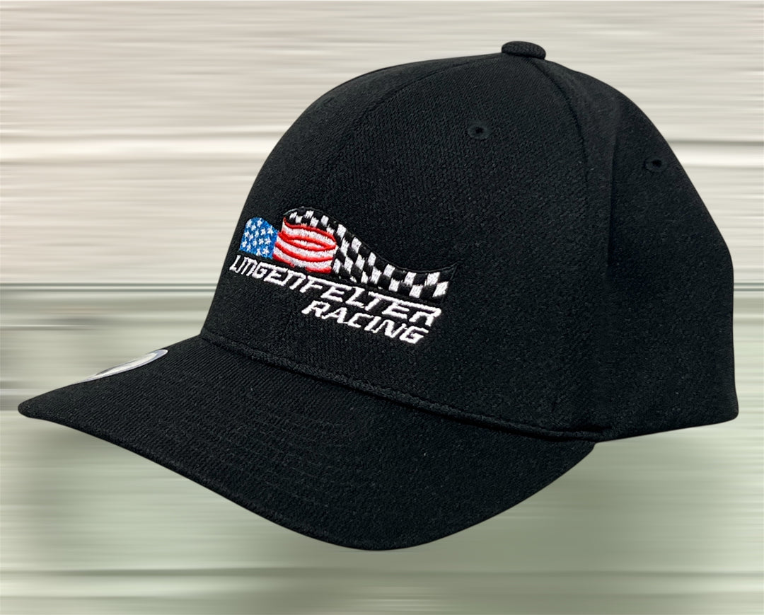 Lingenfelter Racing Black Flexfit Hat Side View