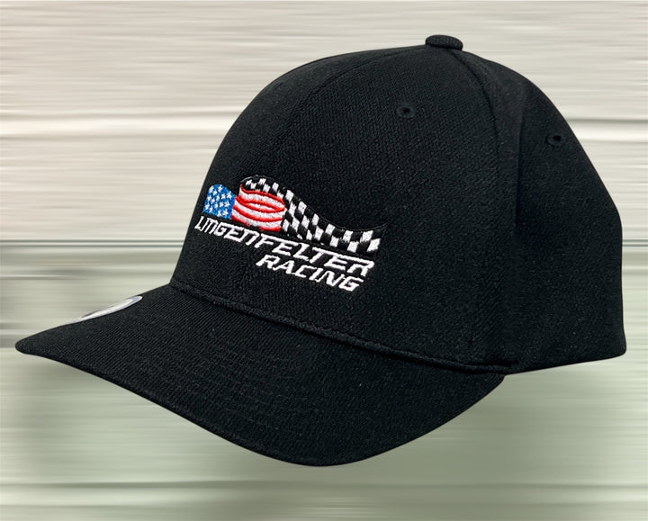 Lingenfelter Racing Black Flexfit Hat Side View