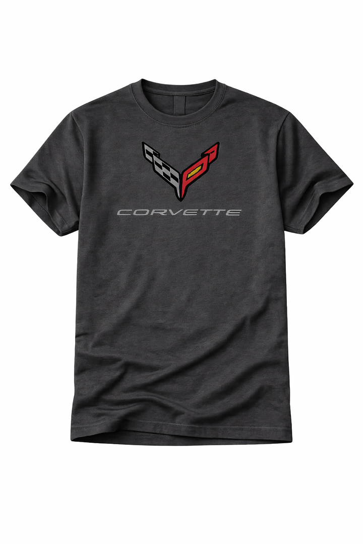 C8 Corvette Carbon Flash Men's Charcoal T-Shirt