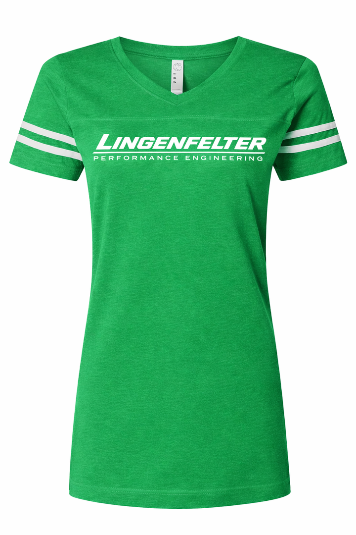 Team Lingenfelter ladies tee shirt featuring a sleek design, perfect for casual wear and automotive enthusiasts.