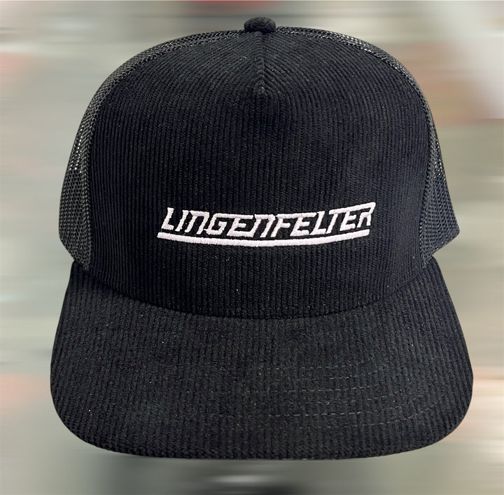 Lingenfelter Corduroy Mesh Back Hat - Black