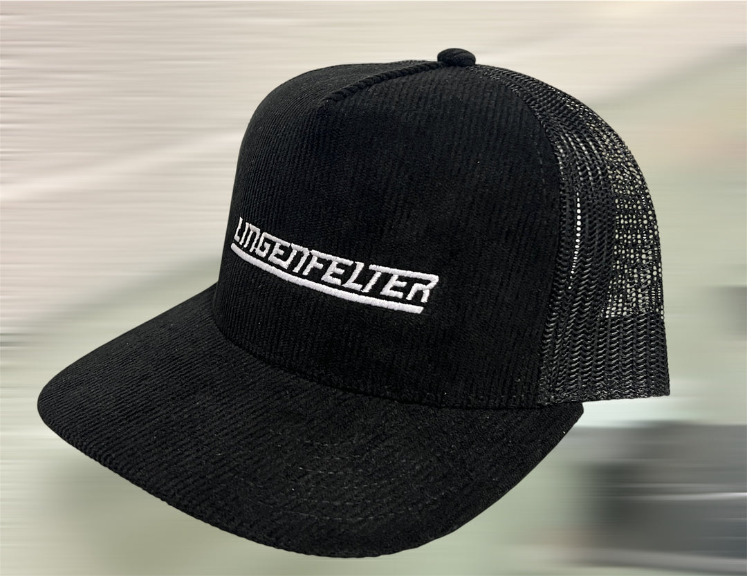 Lingenfelter Corduroy Mesh Back Hat - Black