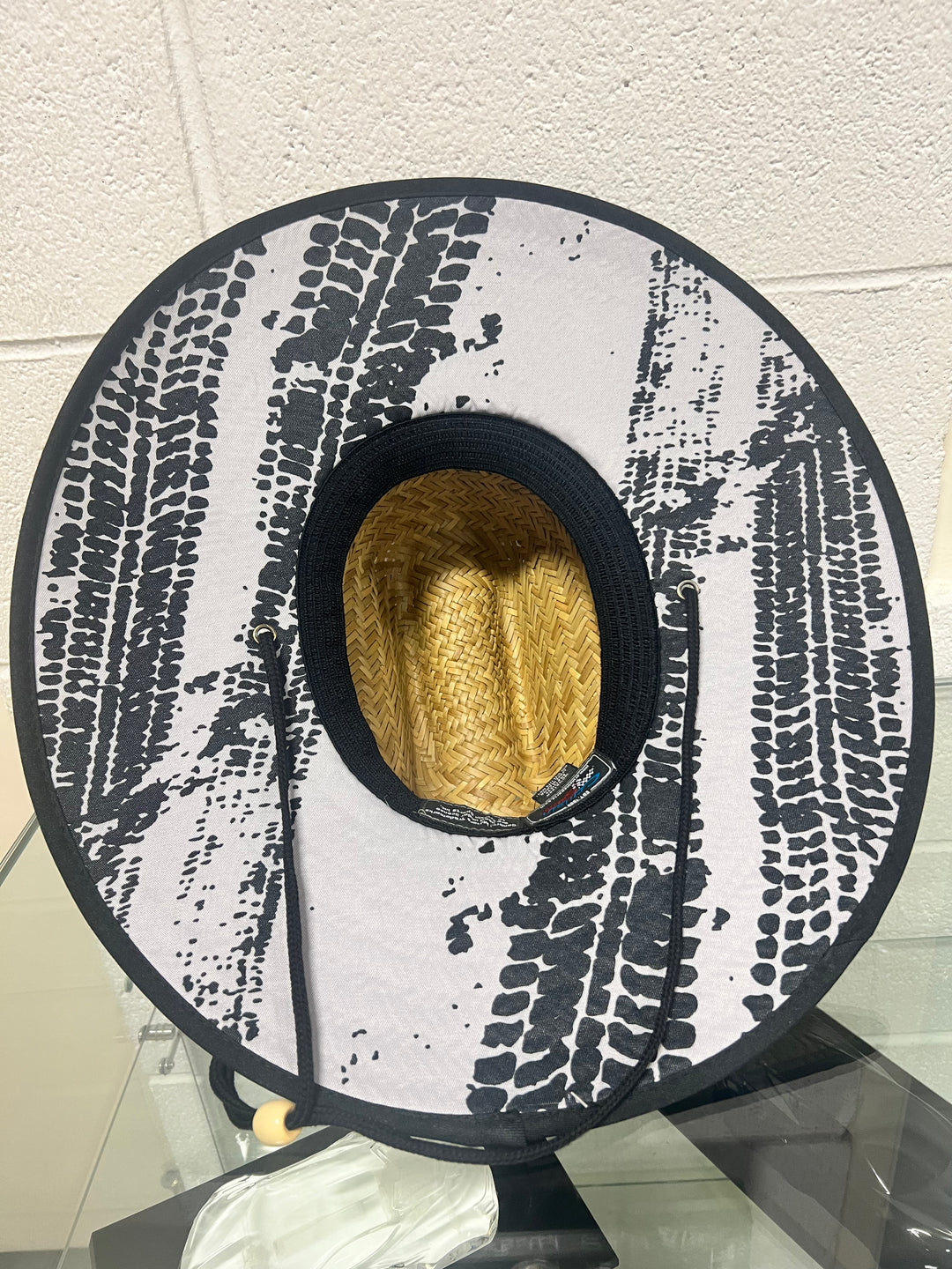Straw Shade Cap with Chevy Bowtie Patch Tire Tracks