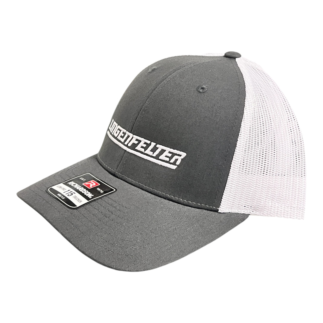 Lingenfelter Performance Engineering Snapback Charcoal Hat White Mesh side view