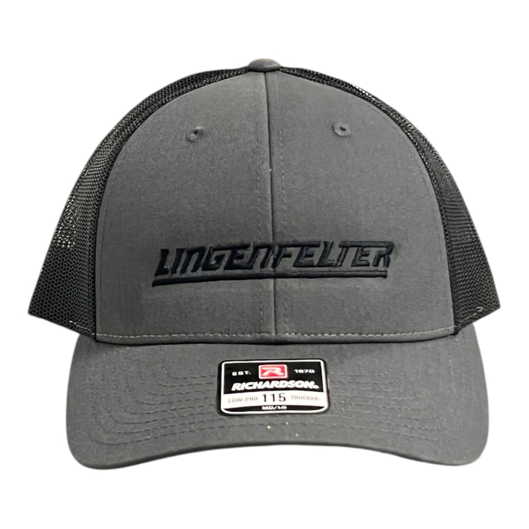 Lingenfelter Hat dark Charcoal Black Mesh Snapback