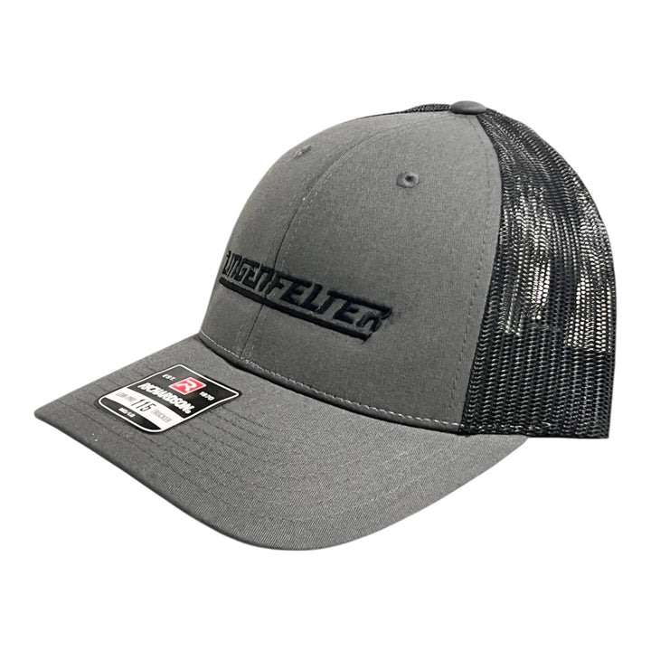 Lingenfelter Hat dark Charcoal Black Mesh Snapback side view