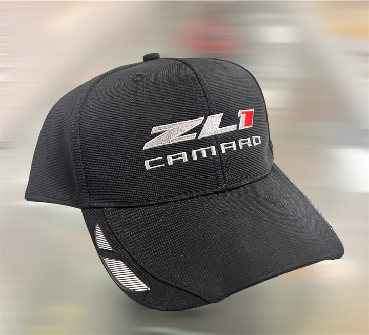 Black ZL1 Camaro Chevrolet Hat Bowtie on Back
