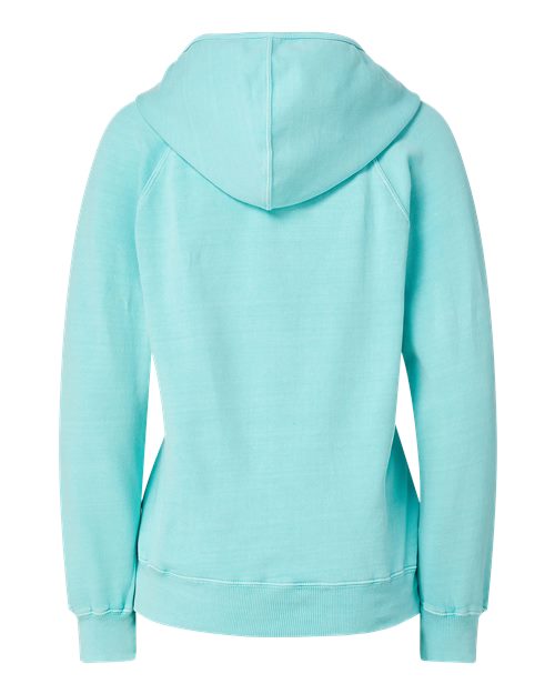 Lingenfelter Barbados Blue sweatshirt for women, back view showing soft fabric and relaxed fit, part of spring 2026 activewear collection