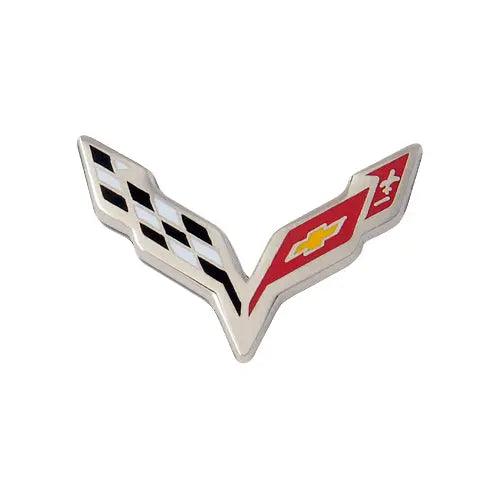 C7 CORVETTE Chrome LAPEL FLAG PIN - Team Lingenfelter