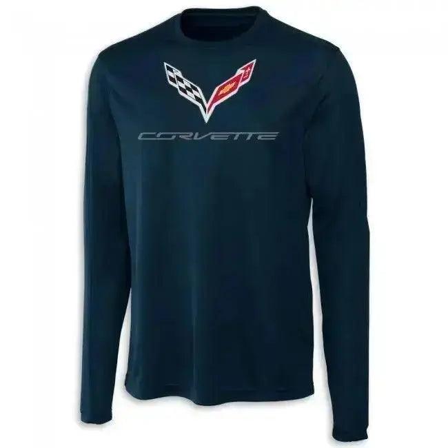 C7 Corvette Men's Long Sleeve Navy - Team Lingenfelter