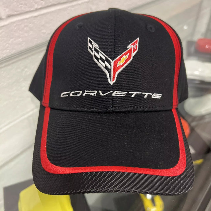 C8 CORVETTE RED STRIPE ACCENT CAP - Team Lingenfelter