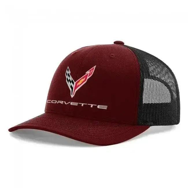 C8 Corvette Mesh Back Cardinal Hat - Team Lingenfelter