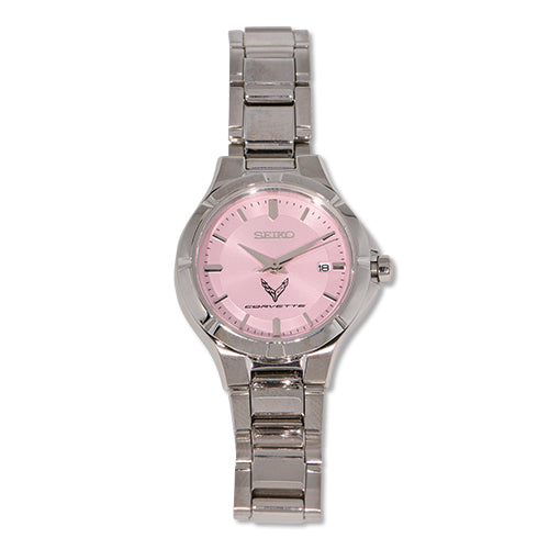 C8 Corvette Ladies Watch Pink Dial GM Licensed 