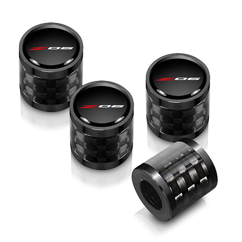C8 Corvette Z06 Tire Stems carbon finish look in black