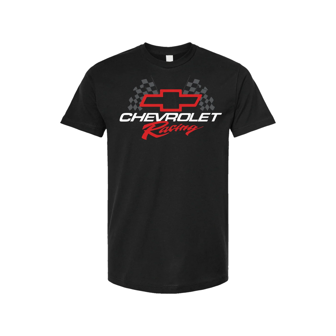 NEW - Chevrolet Racing Flags Black T-Shirt - Team Lingenfelter