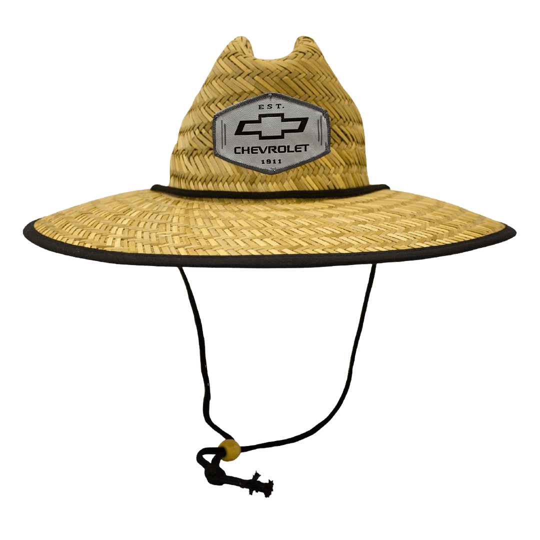 Straw Shade Cap with Chevy Bowtie Patch