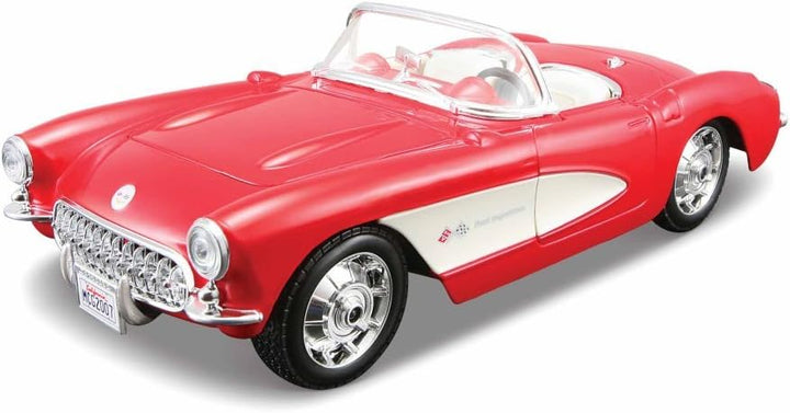 Maisto Assembly Line 1957 Chevrolet Corvette 1/24 Scale Diecast Model Car Kit Red