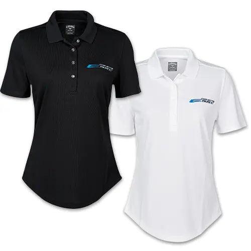 Ladies Black Corvette E-Ray Polo Shirt with GM Logo