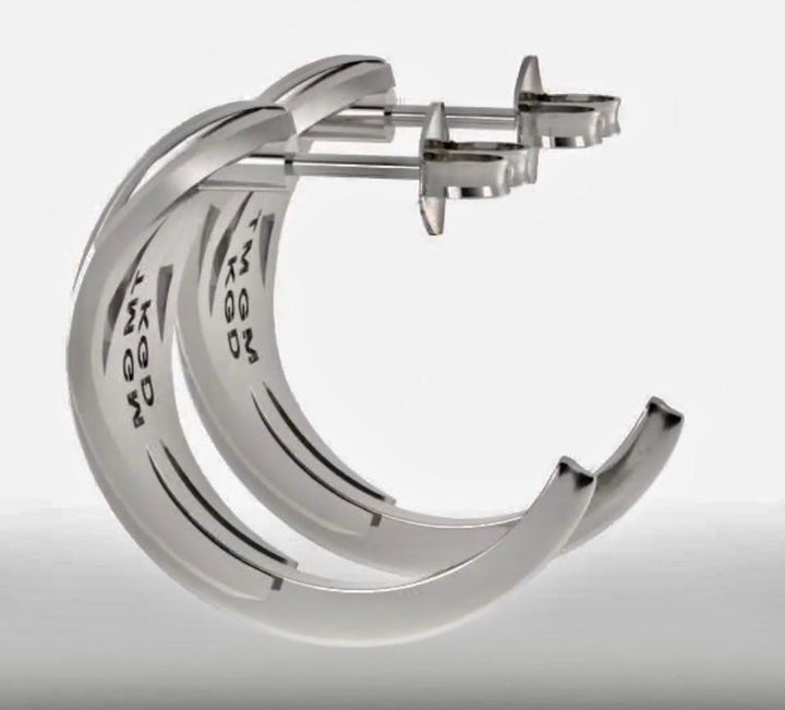 E-Ray Corvette Earrings Sterling Silver