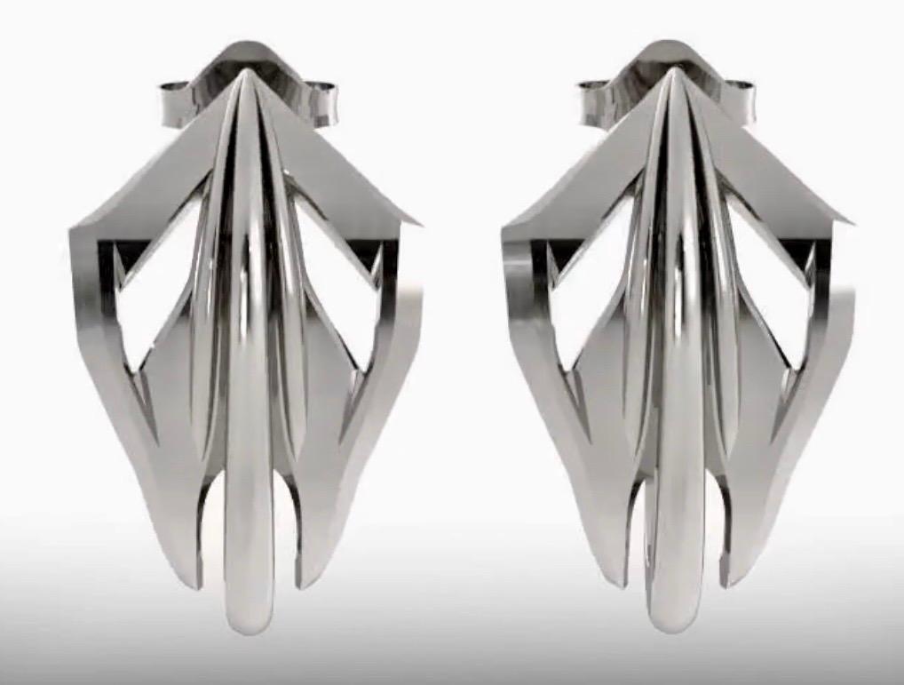 E-Ray Corvette Earrings Sterling Silver