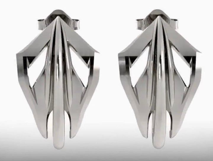 E-Ray Corvette Earrings Sterling Silver