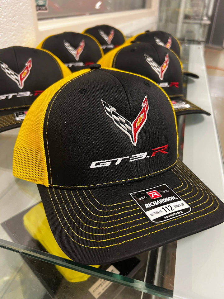GT3.R Corvette Racing Mesh Hat – C8 Snapback with Winged Logo, Richardson brand
