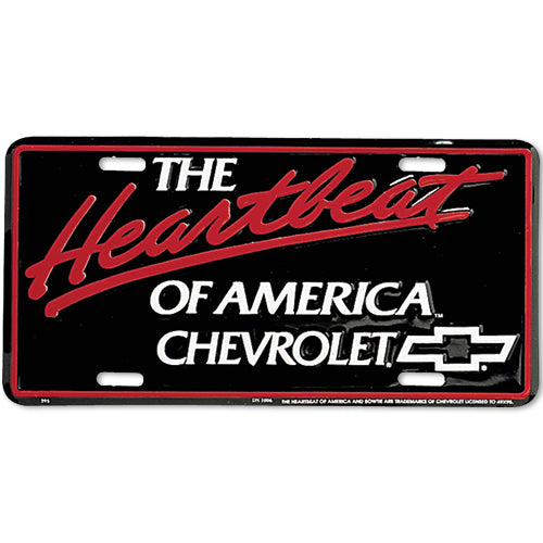 Heartbeat of America License Plate Metal