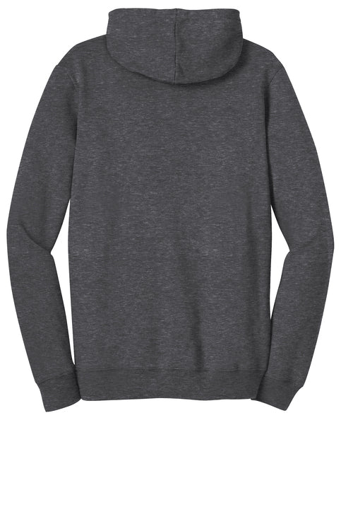 Lingenfelter Contrast Charcoal Hoodie for men, back view showing heather fabric and relaxed fit, part of activewear collection.
