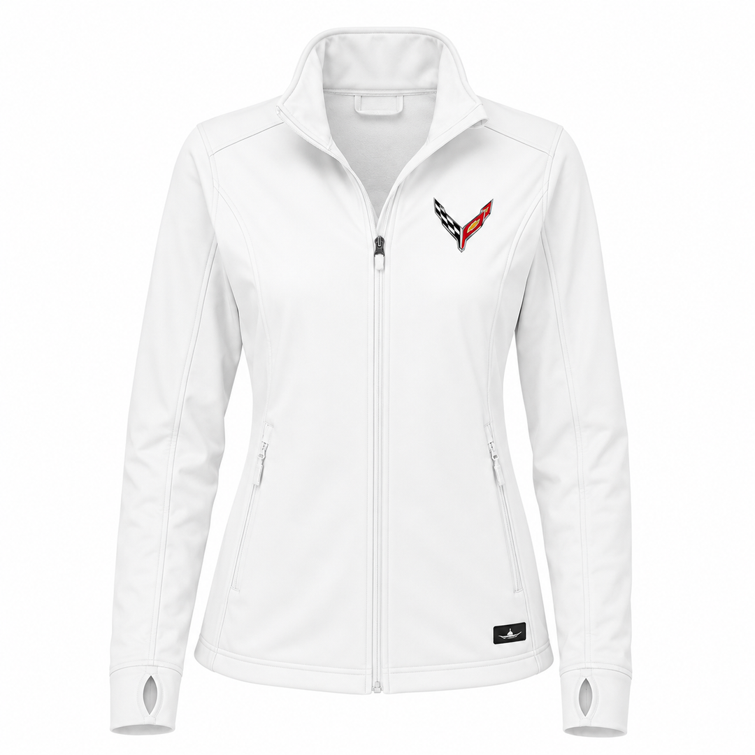 c8 corvette white ladies jacket
