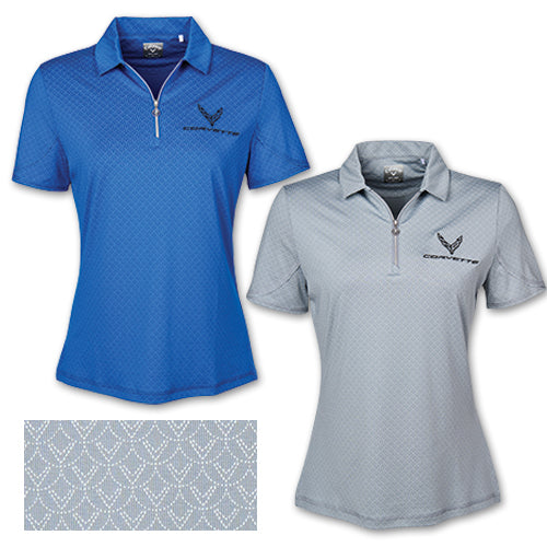 LADIES C8 CORVETTE LAPIS BLUE POLO