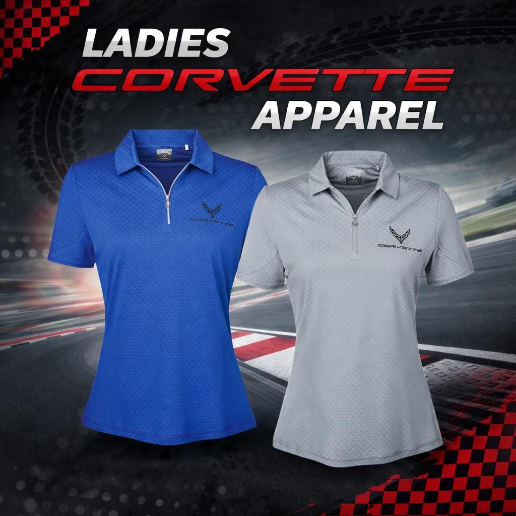 Ladies Corvette Apparel Women Polo Shirts GM licensed Lingenfelter Collection