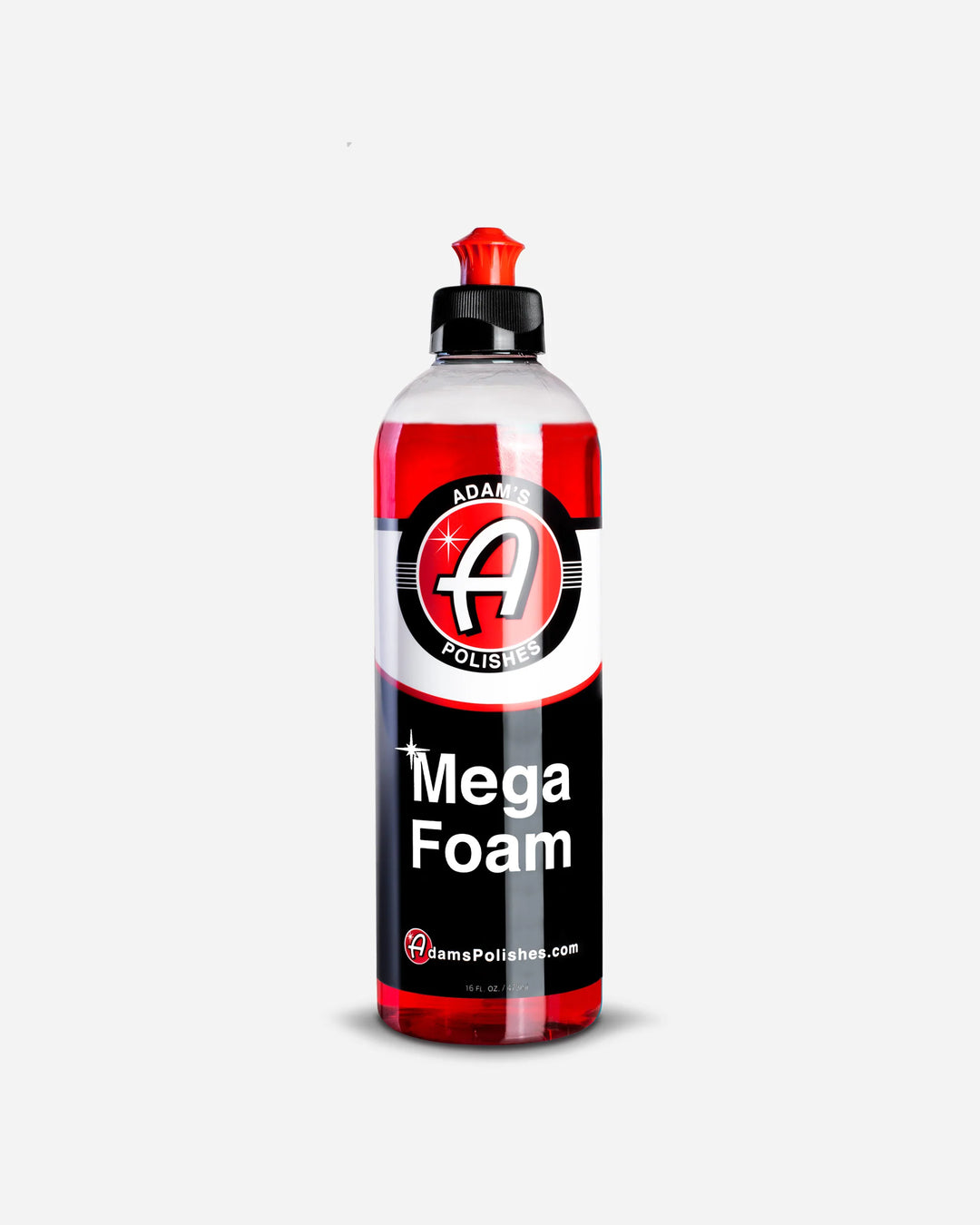 Bottle of Adam's Polishes Mega Foam on a white background